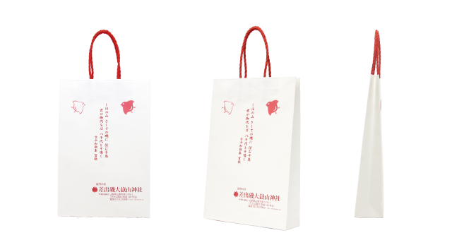 【70円台】神社様の薄型のオリジナル紙袋の制作事例
